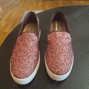 Birdies The Swift Rose Sparkle. sparkly pink slip on sneakers brand new